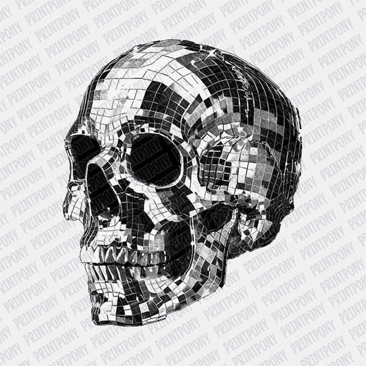 Retro Halloween Skull DTF transfer - PrintPony