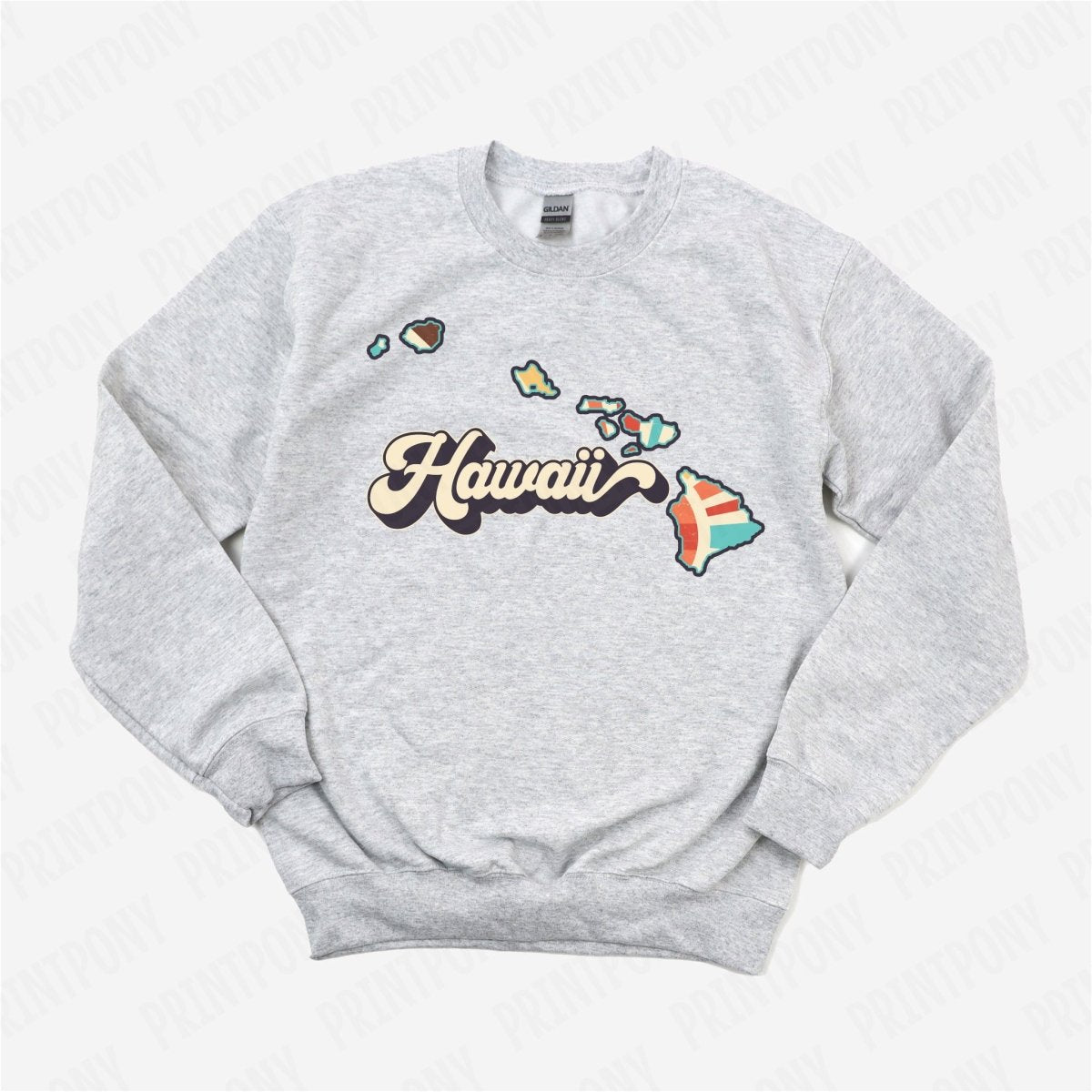 Retro Hawaii State DTF Transfer - Ready to Press - PrintPony