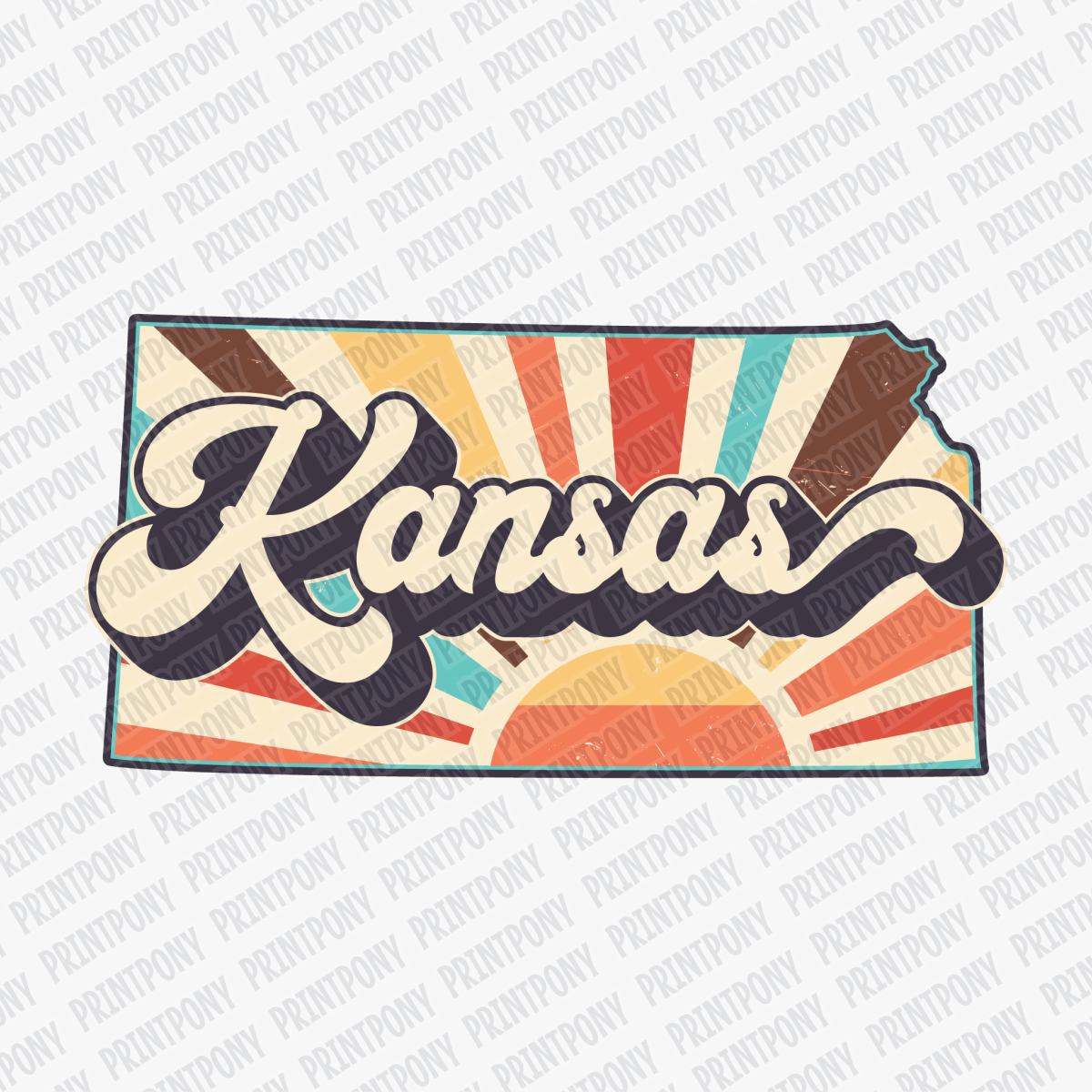 Retro Kansas State DTF Transfer - Ready to Press - PrintPony