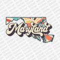 Retro Maryland State DTF Transfer - Ready to Press - PrintPony
