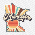 Retro Minnesota State DTF Transfer - Ready to Press - PrintPony