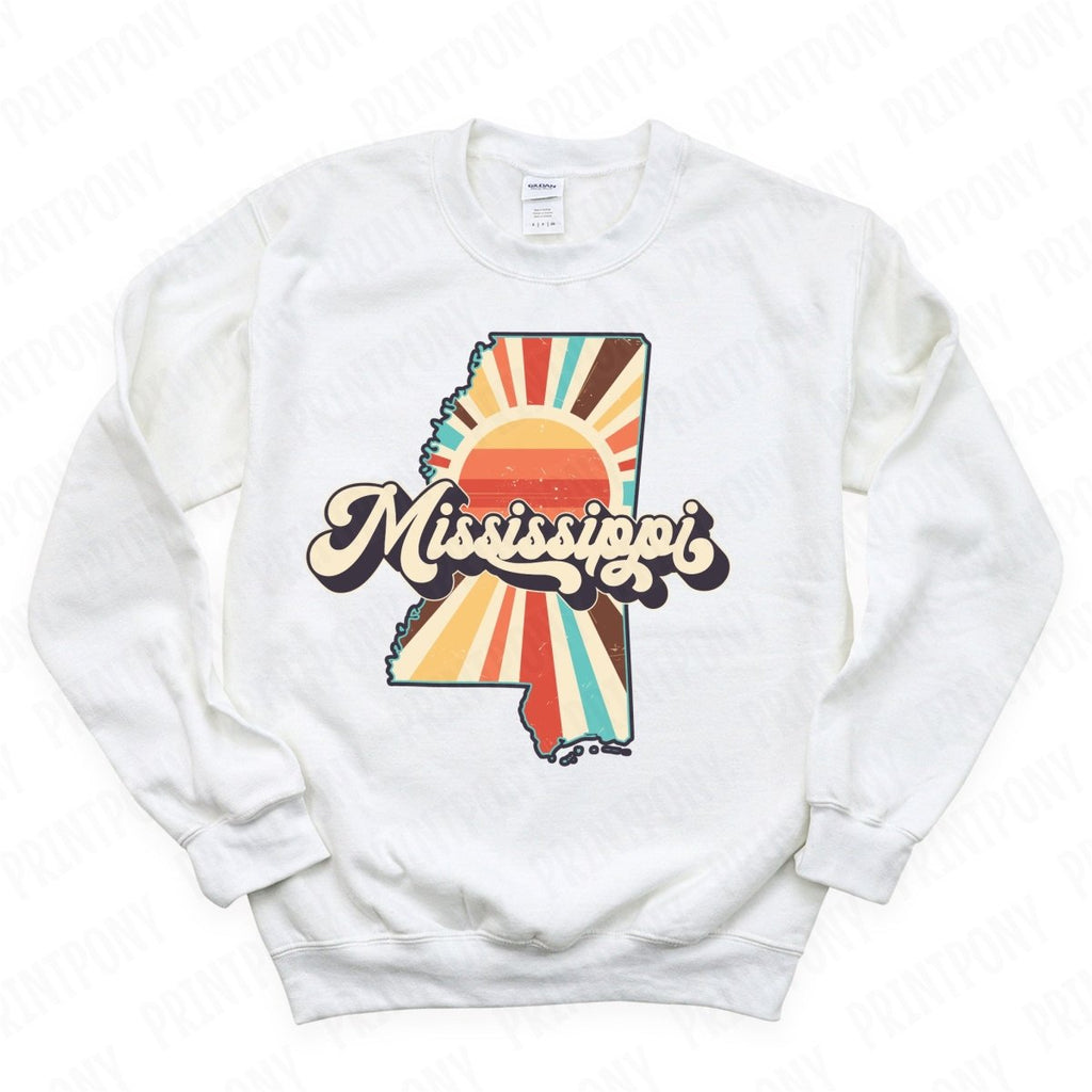 Retro Mississippi State DTF Transfer - Ready to Press - PrintPony