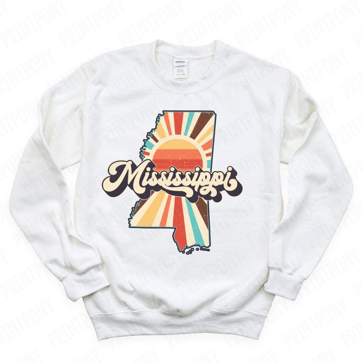 Retro Mississippi State DTF Transfer - Ready to Press - PrintPony