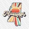 Retro Mississippi State DTF Transfer - Ready to Press - PrintPony