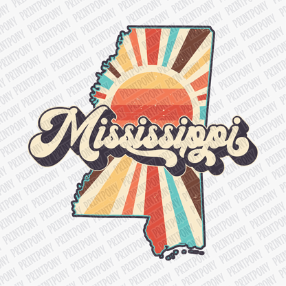 Retro Mississippi State DTF Transfer - Ready to Press - PrintPony®