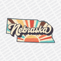 Retro Nebraska State DTF Transfer - Ready to Press - PrintPony®