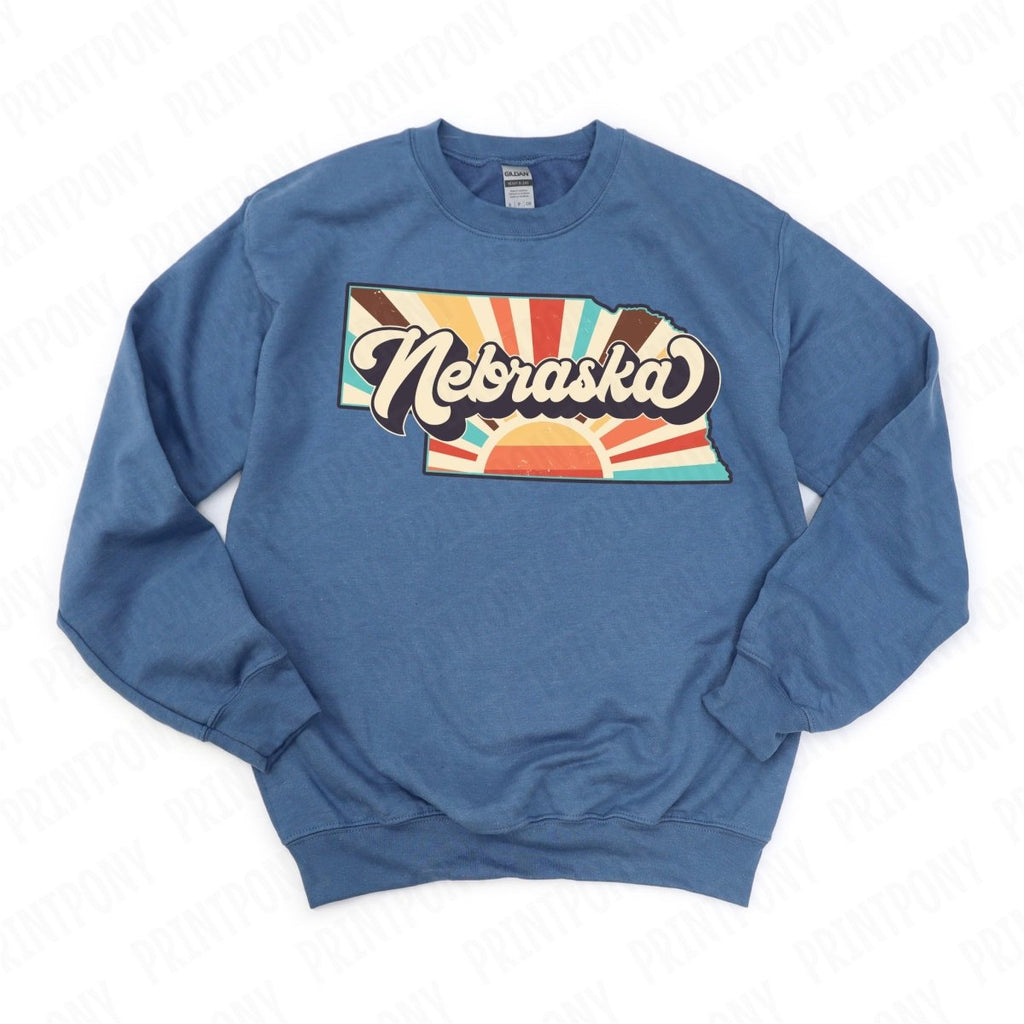 Retro Nebraska State DTF Transfer - Ready to Press - PrintPony®