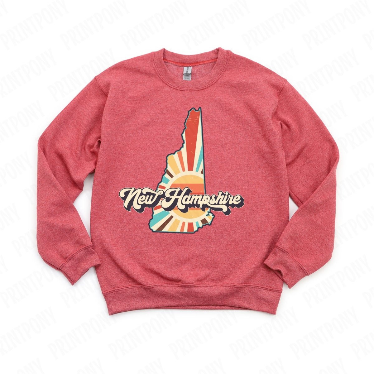 Retro New Hampshire State DTF Transfer - Ready to Press - PrintPony®