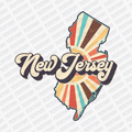 Retro New Jersey State DTF Transfer - Ready to Press - PrintPony®
