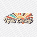 Retro North Carolina State DTF Transfer - Ready to Press - PrintPony®