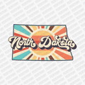 Retro North Dakota State DTF Transfer - Ready to Press - PrintPony®