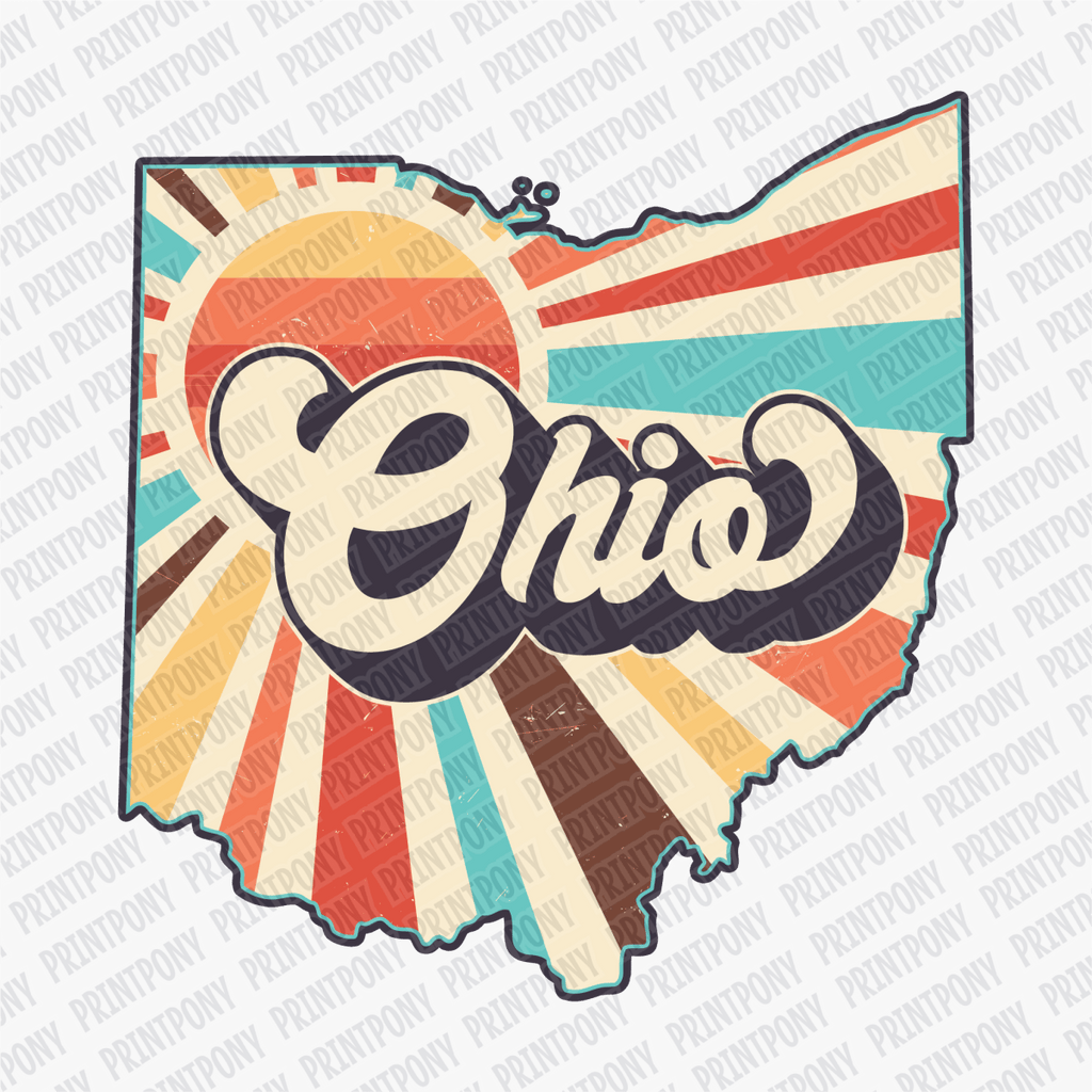 Retro Ohio State DTF Transfer - Ready to Press - PrintPony®