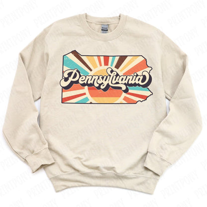 Retro Pennsylvania State DTF Transfer - Ready to Press - PrintPony®