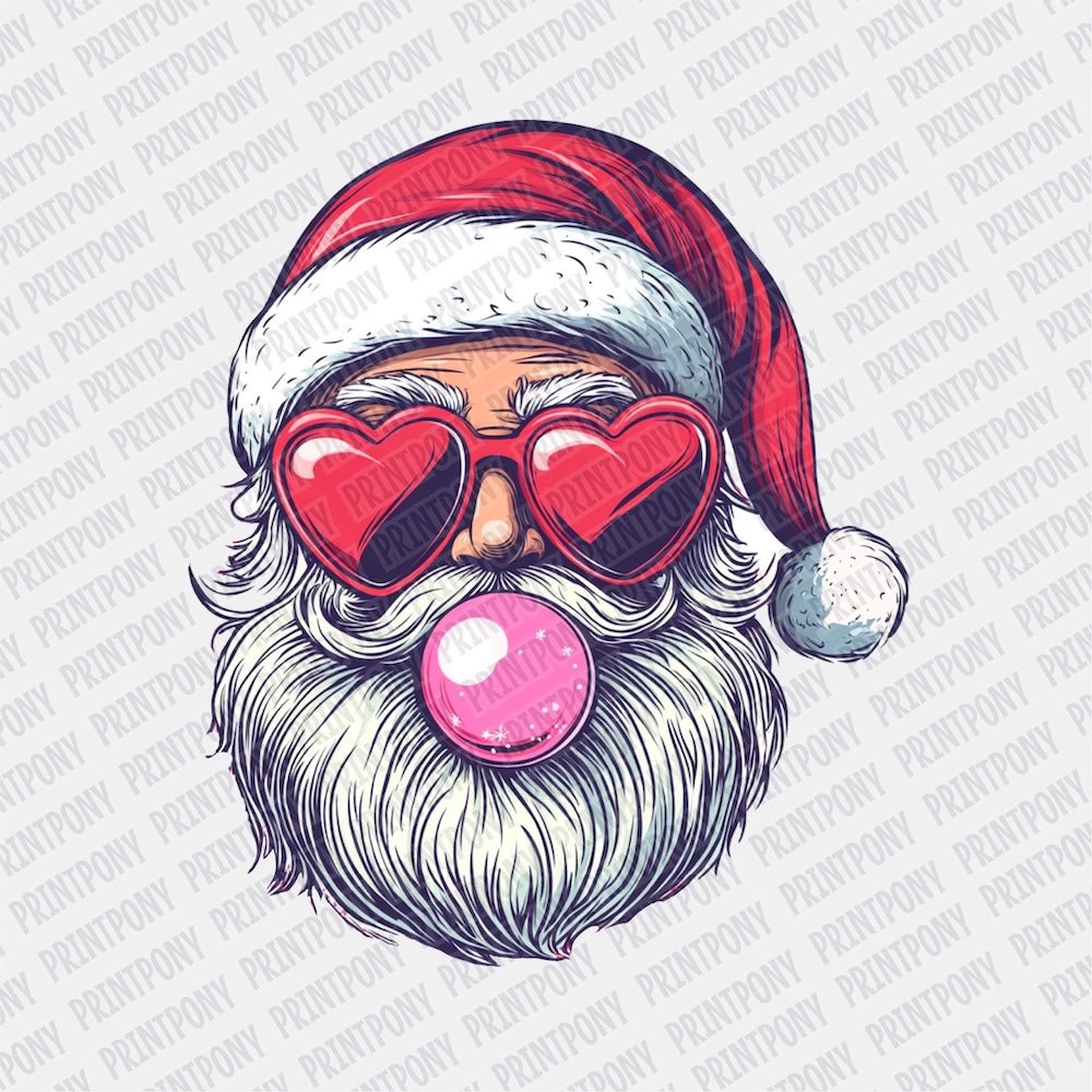 Retro Santa DTF transfer - PrintPony