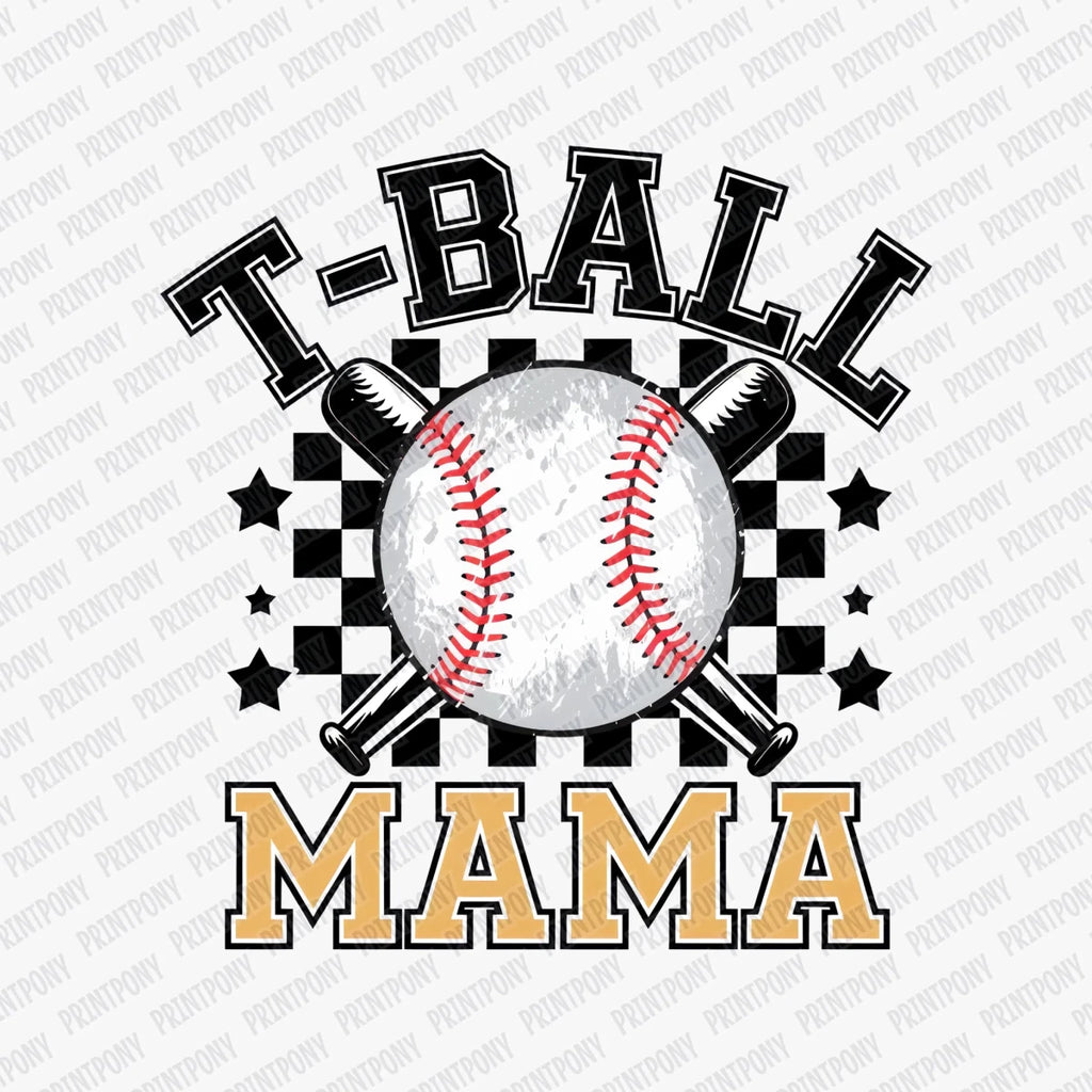 Retro T - Ball Mama DTF Transfer - PrintPony