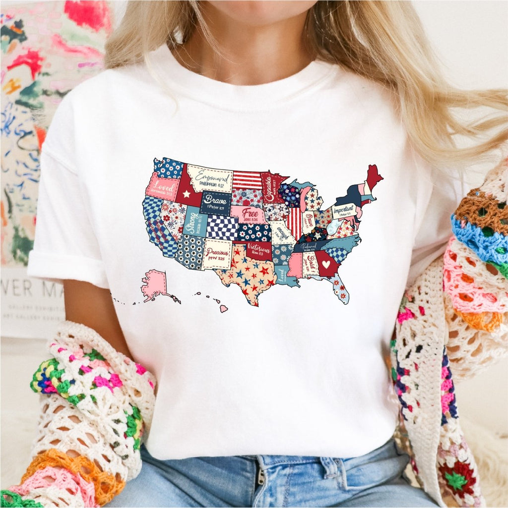 Retro USA Map - DTF transfer - PrintPony