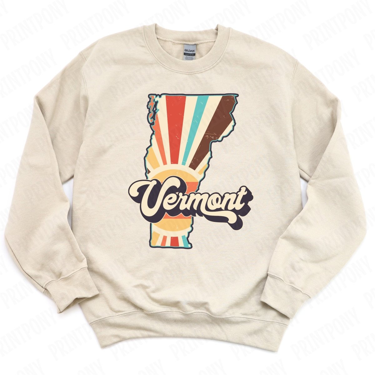 Retro Vermont State DTF Transfer - Ready to Press - PrintPony®