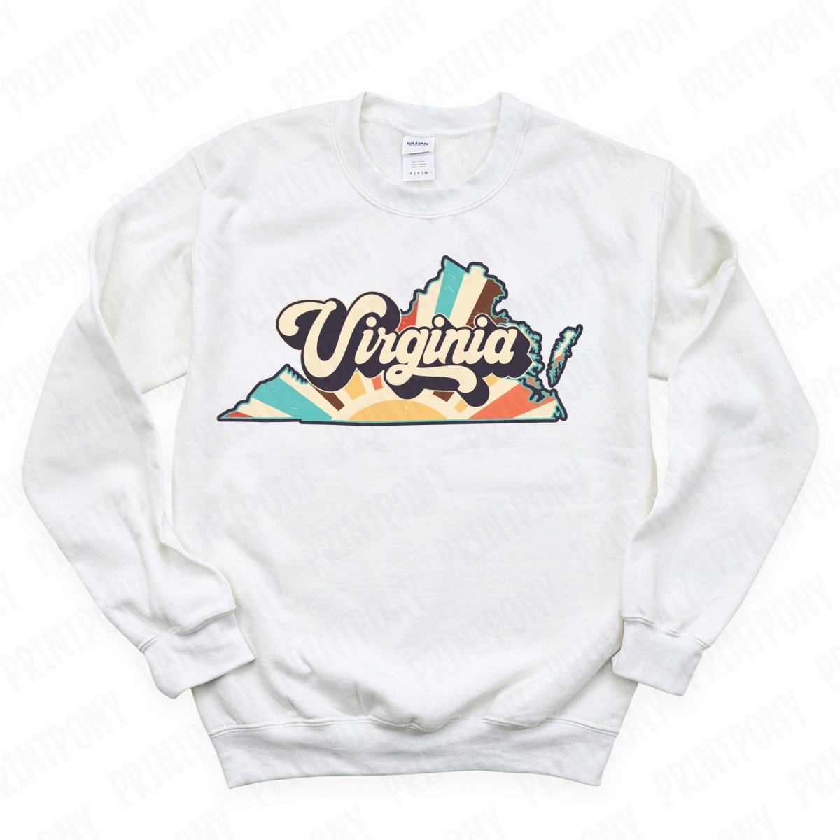 Retro Virgina State DTF Transfer - Ready to Press - PrintPony®