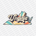 Retro Virgina State DTF Transfer - Ready to Press - PrintPony®