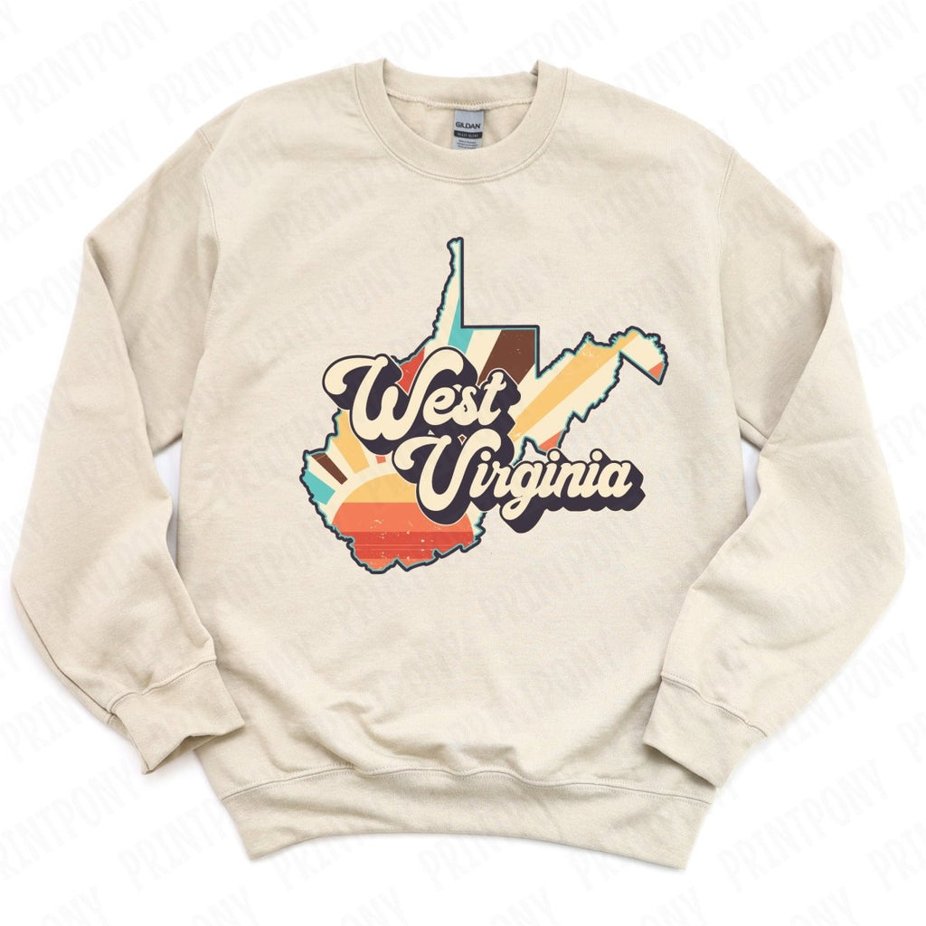 Retro West Virginia State DTF Transfer - Ready to Press - PrintPony®