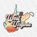 Retro West Virginia State DTF Transfer - Ready to Press - PrintPony®