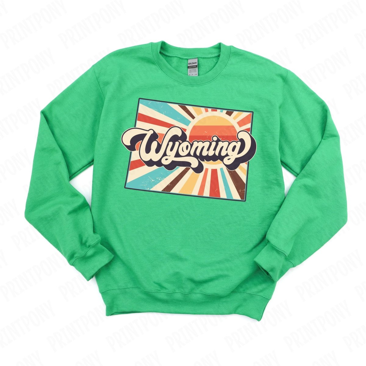 Retro Wyoming State DTF Transfer - Ready to Press - PrintPony®