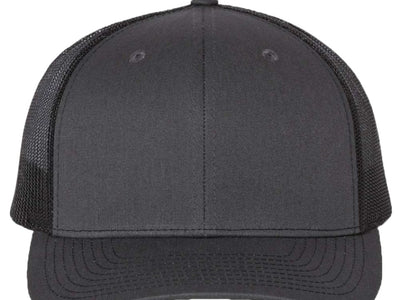 Richardson 112 Charcoal & Black Snapback Trucker Hat - Print Pony™