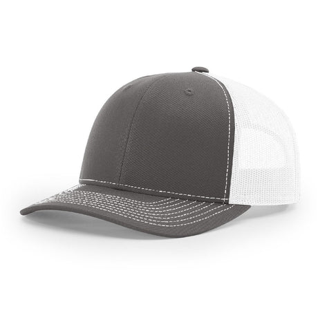 Richardson 112 Charcoal & White Snapback Trucker Hat - Print Pony™