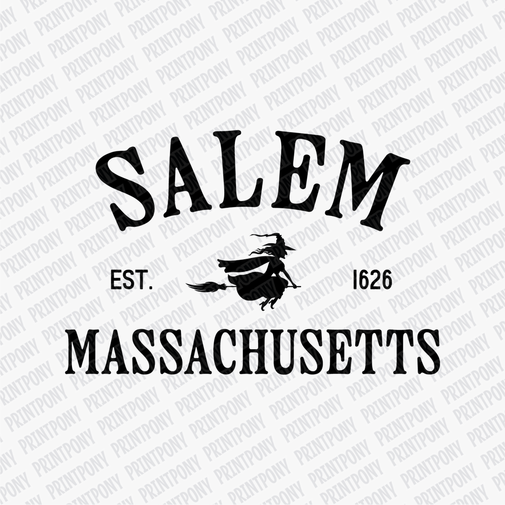 Salem Massachusetts EST. 1626 DTF transfer - PrintPony