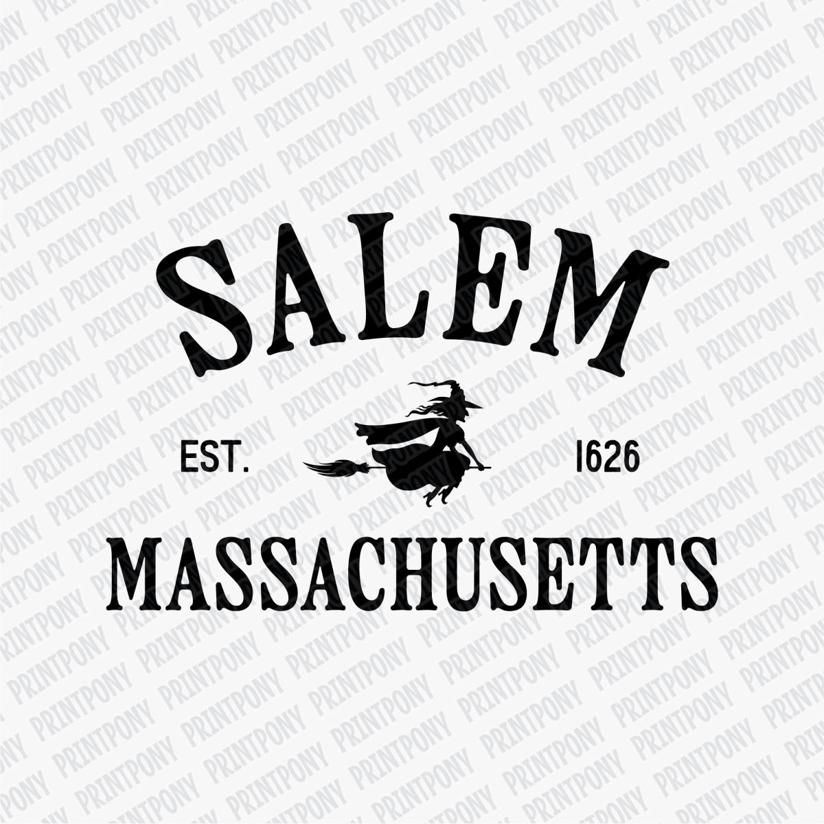 Salem Massachusetts EST. 1626 DTF transfer - PrintPony