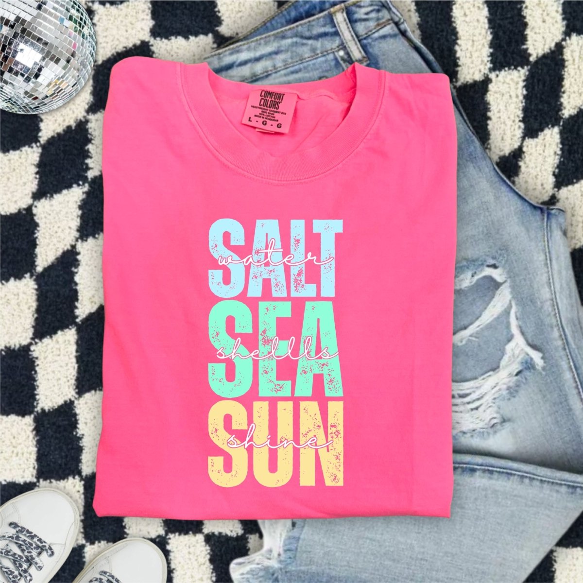 Salt Water, Sea Shells, Sun Shine - DTF transfer - PrintPony