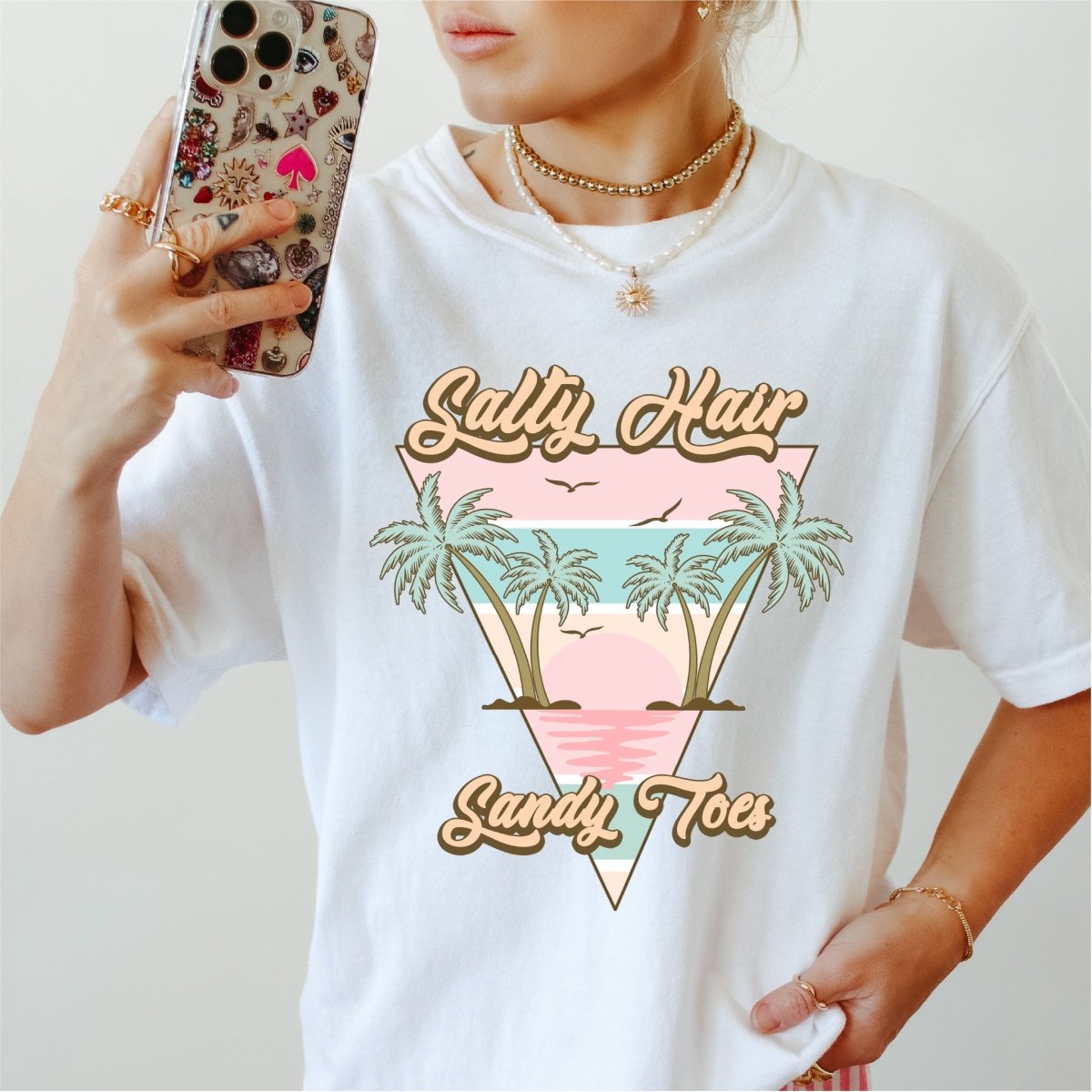 Salty Hair, Sandy Toes - DTF transfer - PrintPony