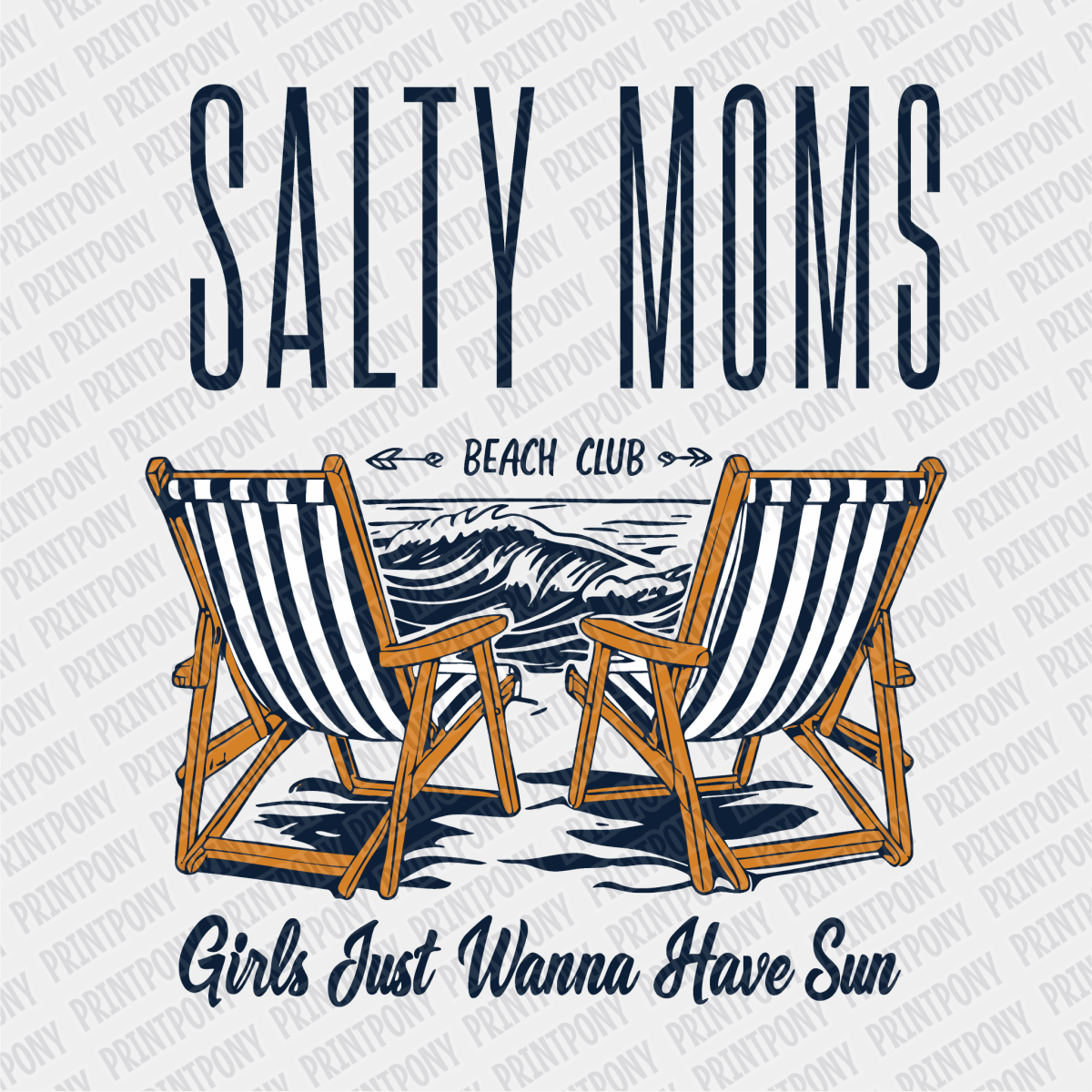 Salty Moms Club - DTF transfer - PrintPony