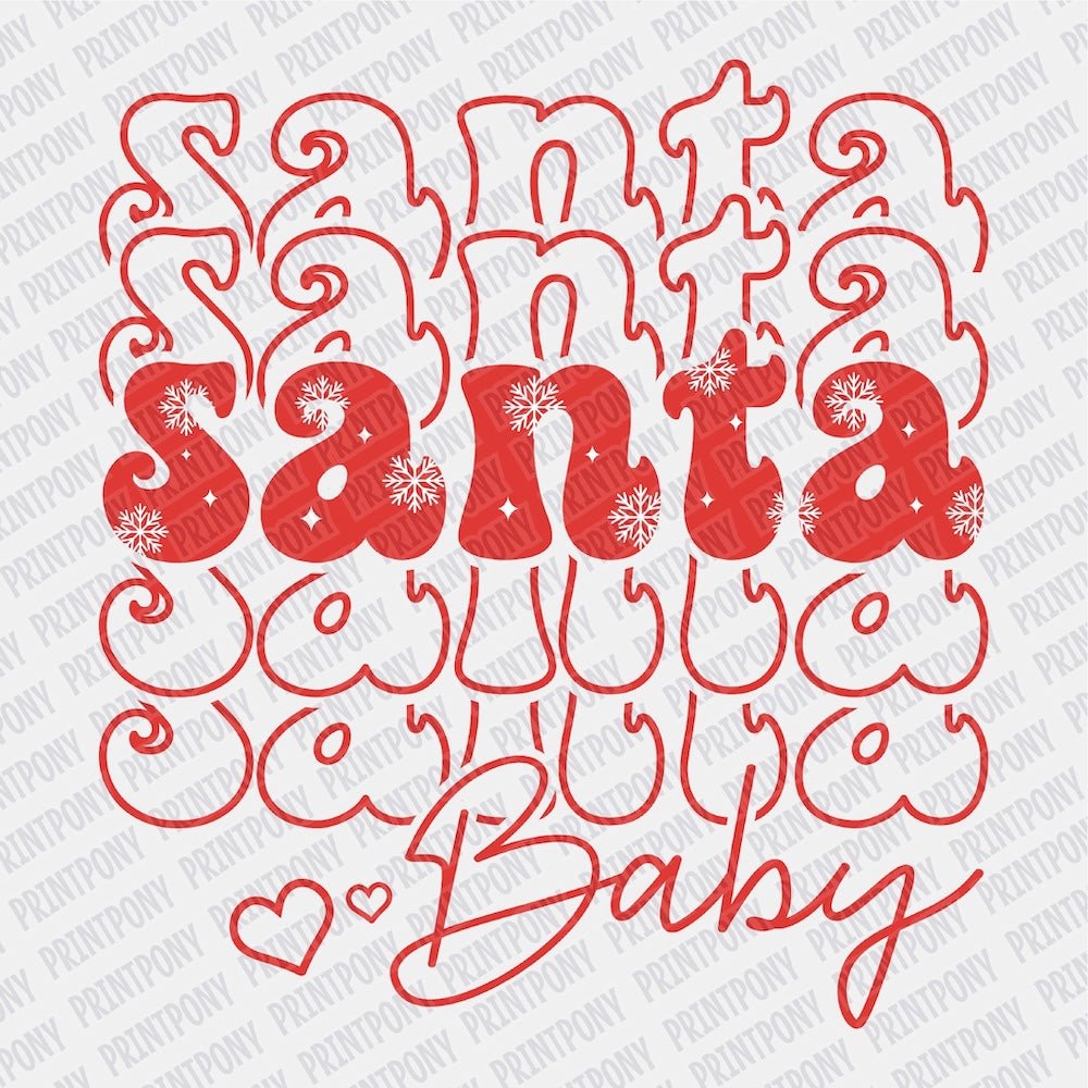 Santa Baby DTF transfer - Print Pony‚Ñ¢
