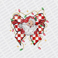 Santa Checkered Ribbon DTF transfer - PrintPony