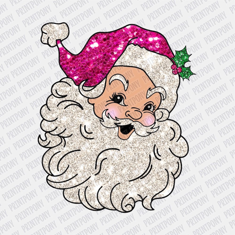 Santa Faux Embroidered DTF transfer - Print Pony‚Äö√ë¬¢