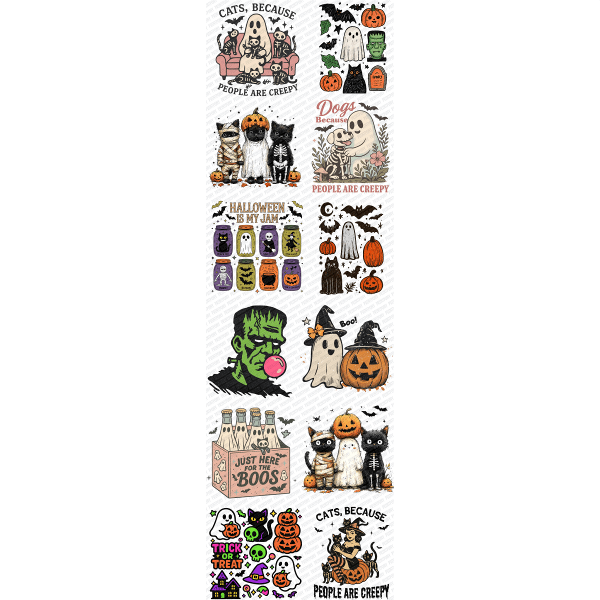 Scary Critters Halloween Premade Gang Sheet (22.5" x 72") - PrintPony™