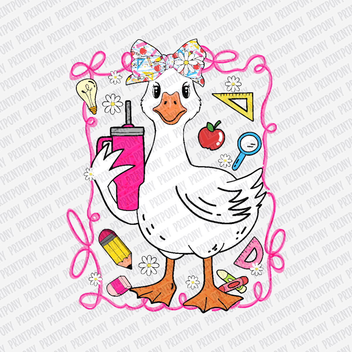 School Goose Coquette - DTF Transfer - PrintPony
