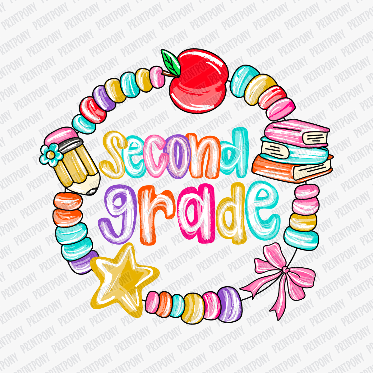 Second Grade Bracelet Design DTF transfer - PrintPony