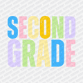 Second Grade Bright Pastel - DTF Transfer - PrintPony
