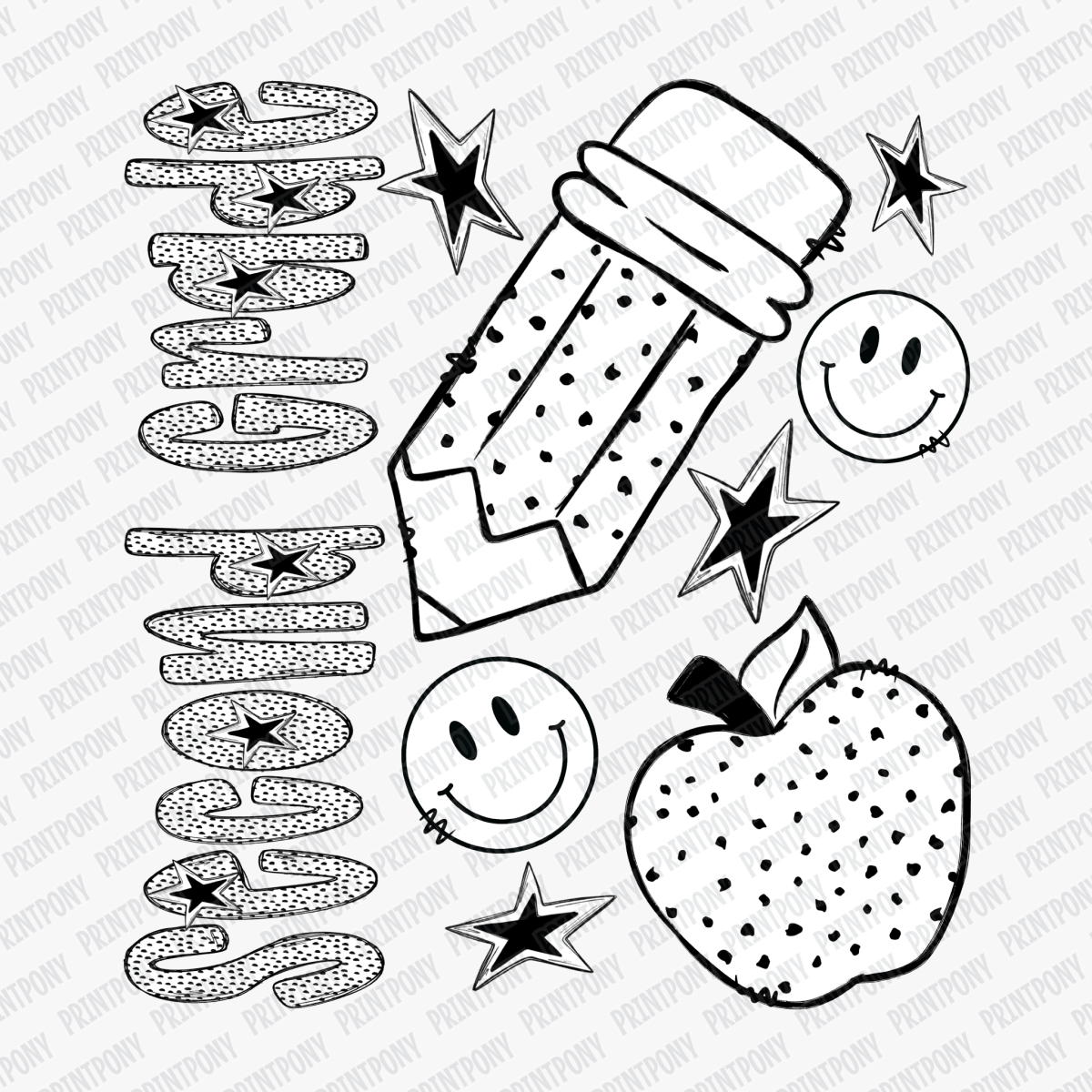 Second Grade Dotted DTF transfer - PrintPony