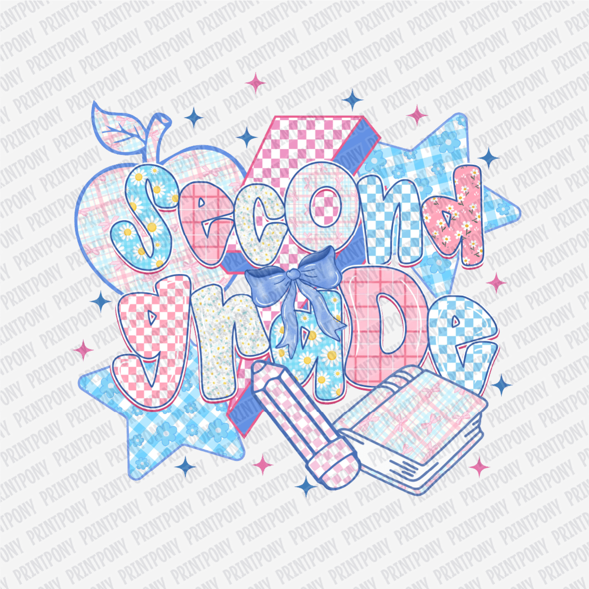 Second Grade Pastel Coquette - DTF Transfer - PrintPony