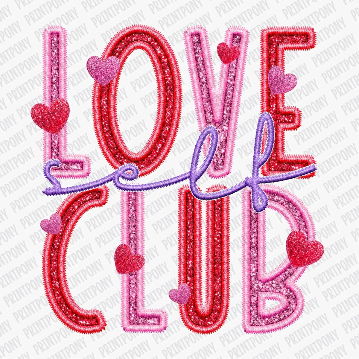 Self Love Club Valentine's DTF Transfer - PrintPony