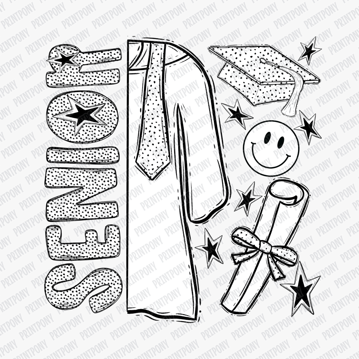 Senior Dotted DTF transfer - PrintPony