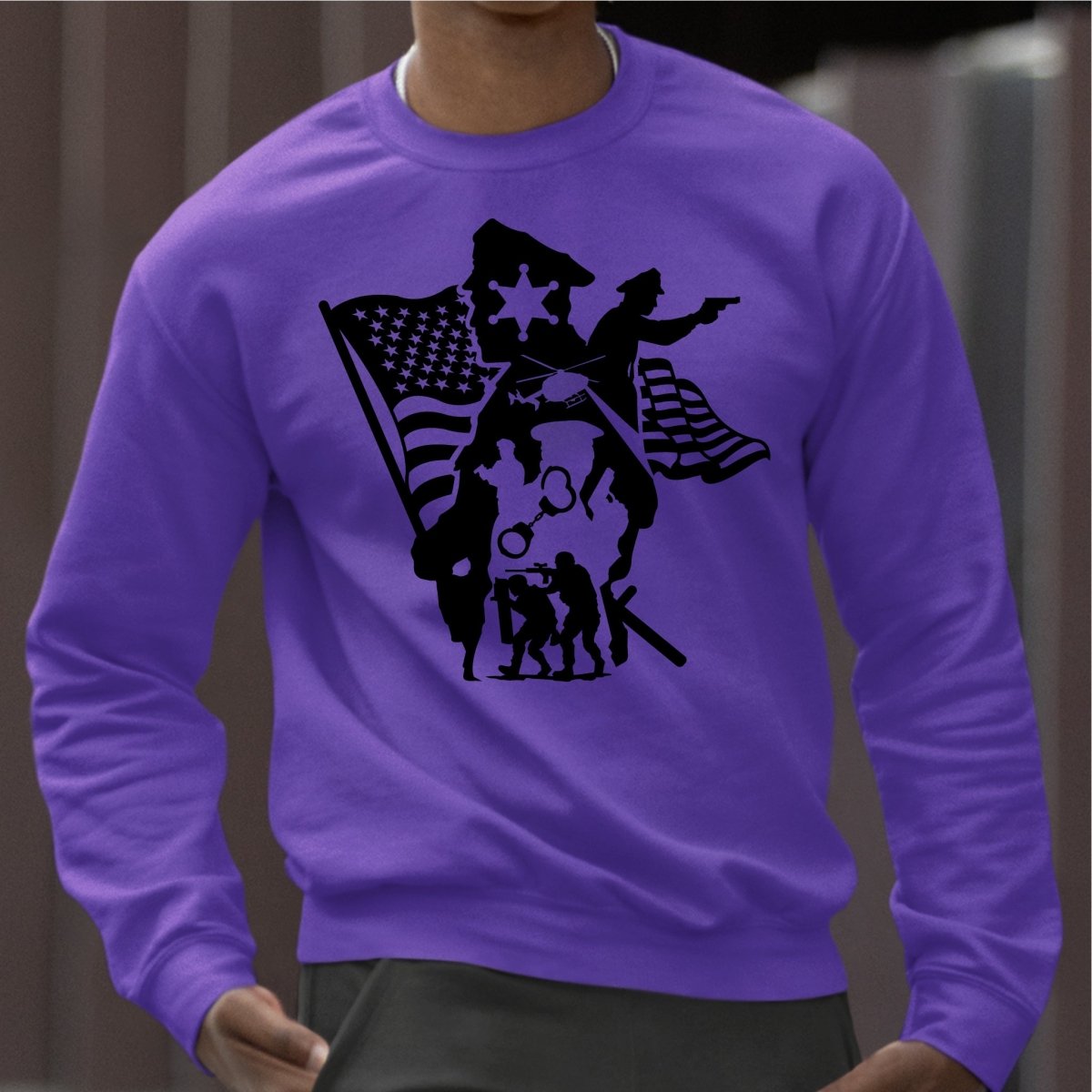 Service & Sacrifice â Patriotic Police DTF Transfer - PrintPony