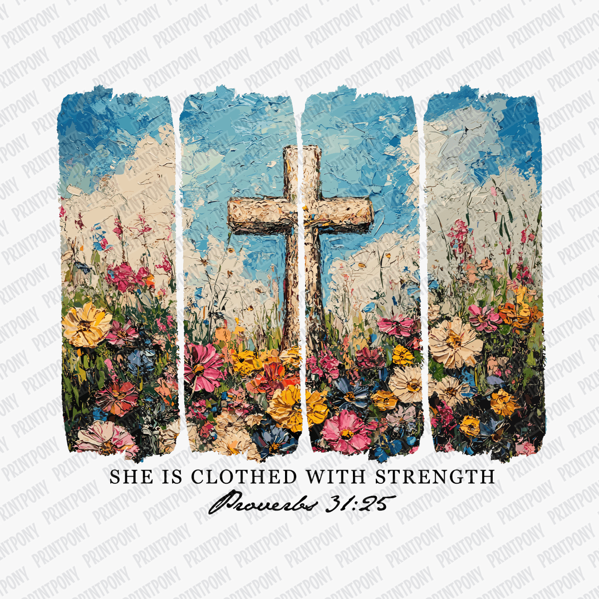 She is Clothed With Strength DTF Transfer - PrintPony®