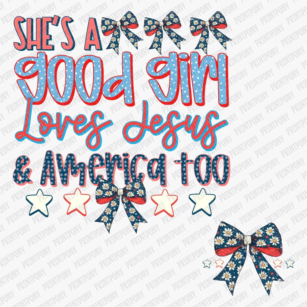 She's a Good Girl DTF Transfer (with Pocket) - PrintPony