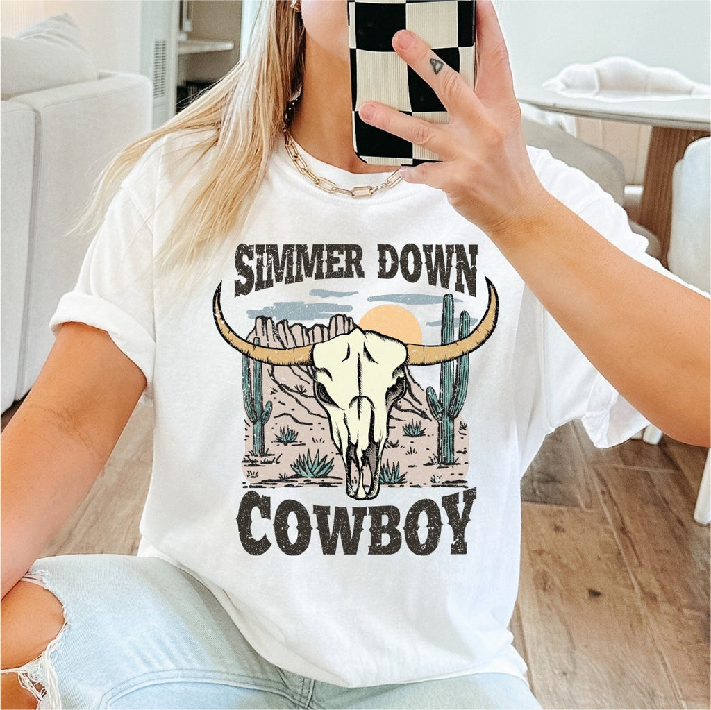 Simmer Down Cowboy DTF Transfer - PrintPony