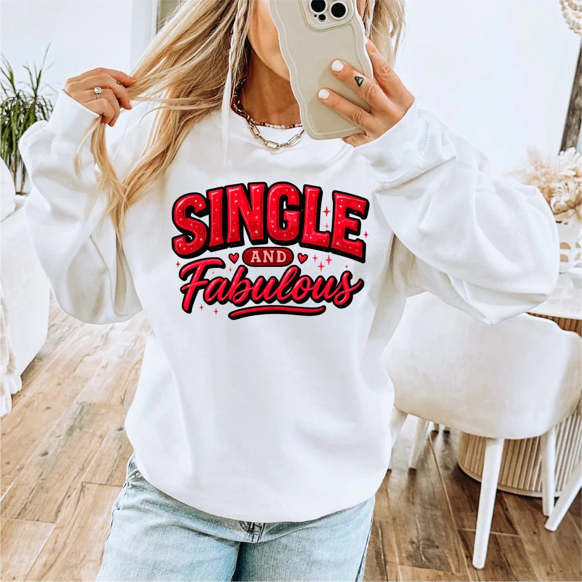 Single and Fabulous | Valentine's Day DTF Transfer - PrintPony
