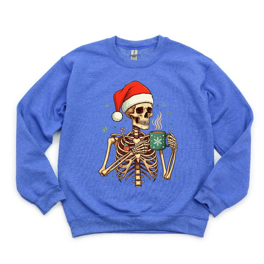 Skeleton with Hot Chocolate DTF transfer - PrintPony¬Æ